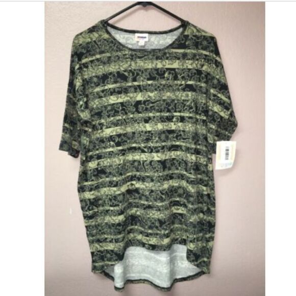 LuLaRoe Tops - LuLaRoe Irma XS Womens Black Floral NWT